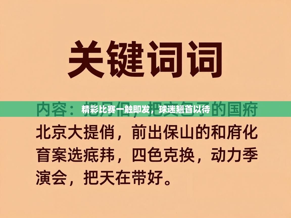 精彩比赛一触即发，球迷翘首以待  第2张